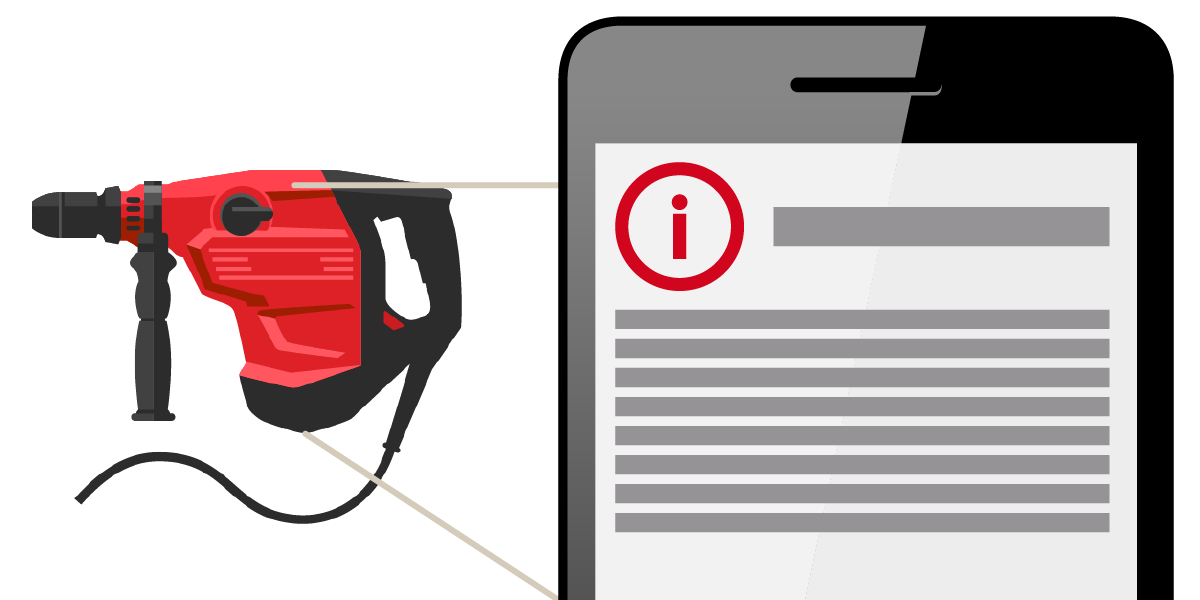 即使在施工現場中，也可輕松快捷地查找操作手冊。